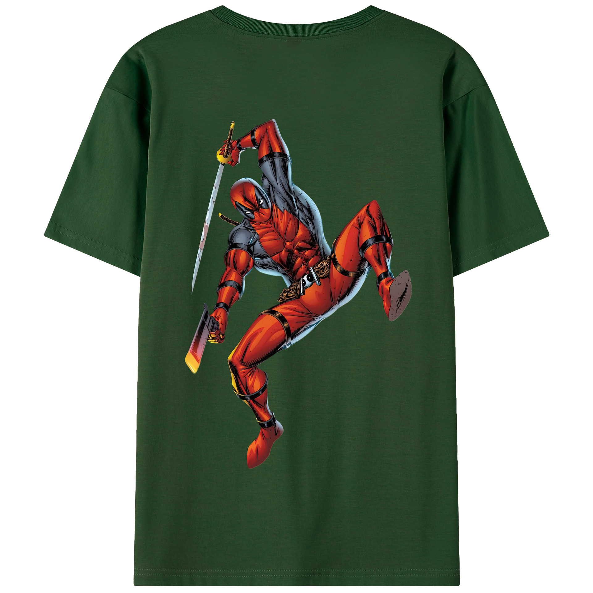 （画像用） Deadpool デッドプール 綿100％半袖Tシャツ（背面プリント）